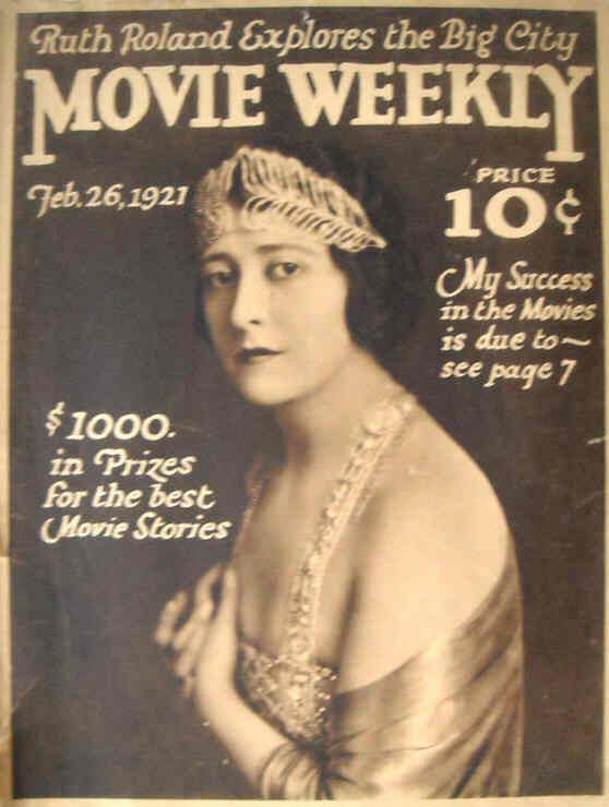 MOVIE WEEKLY magazine side cover 26 February 1921