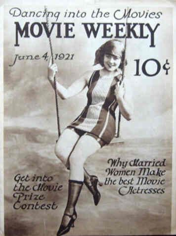 MOVIE WEEKLY magazine side cover 4 June 1921