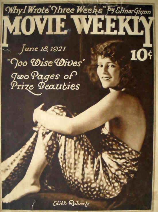 MOVIE WEEKLY magazine side cover 18 June 1921