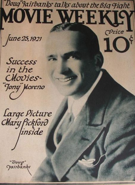 MOVIE WEEKLY magazine side cover 25 June 1921