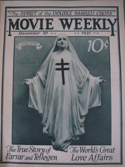 MOVIE WEEKLY magazine side cover 10 December 1921