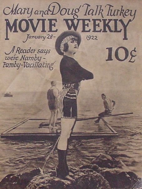 MOVIE WEEKLY magazine side cover 28 January 1922