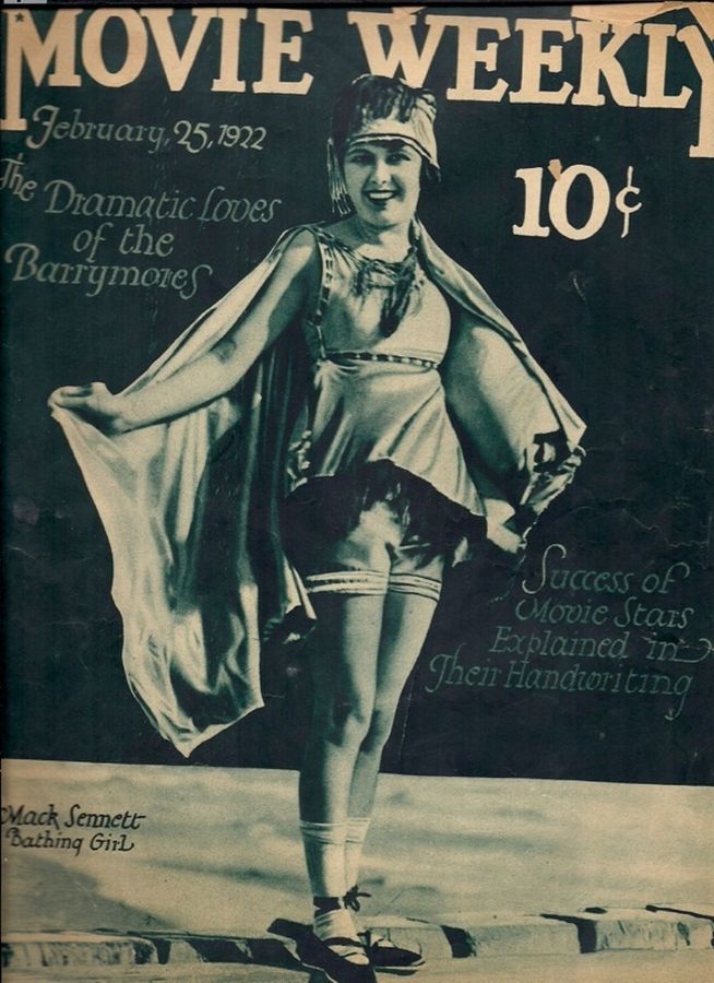 MOVIE WEEKLY magazine side cover 25 February 1922