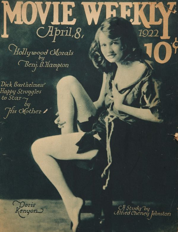MOVIE WEEKLY magazine side cover 8 April 1922