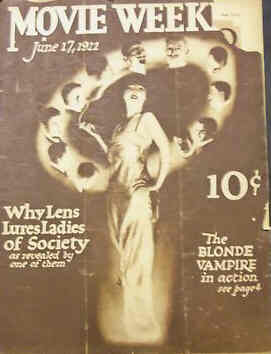 MOVIE WEEKLY magazine side cover 17 June 1922