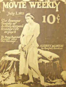 MOVIE WEEKLY magazine side cover 1 July 1922