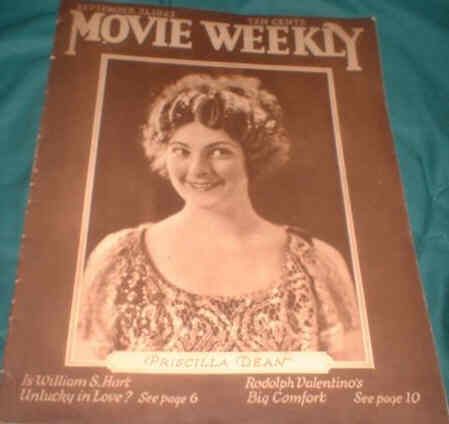 MOVIE WEEKLY magazine side cover 23 September 1922