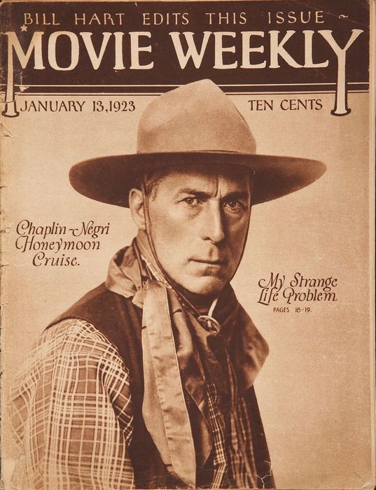 MOVIE WEEKLY magazine side cover 13 January 1923