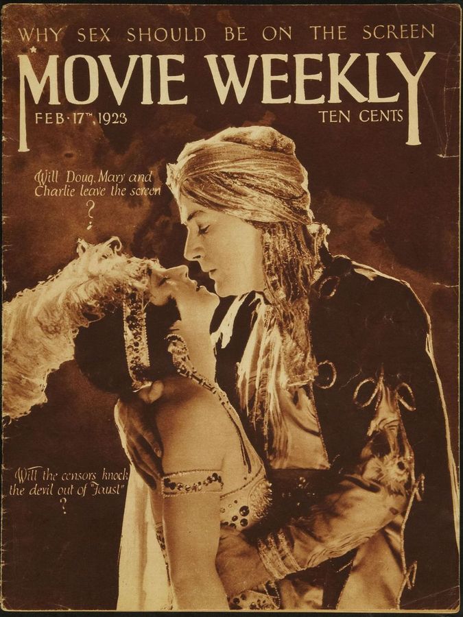 MOVIE WEEKLY magazine side cover 17 February 1923