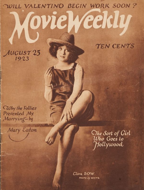 MOVIE WEEKLY magazine side cover 25 August 1923
