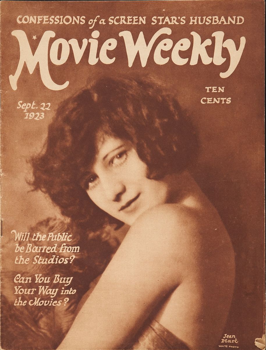 MOVIE WEEKLY magazine side cover 22 September 1923