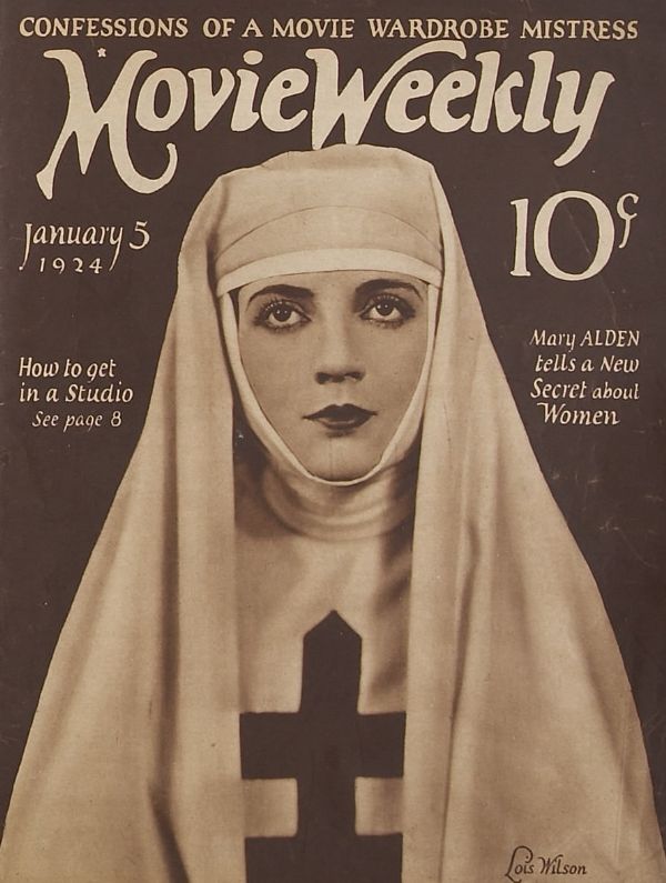 MOVIE WEEKLY magazine side cover 5 January 1924