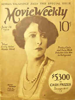 MOVIE WEEKLY magazine side cover 14 June 1924