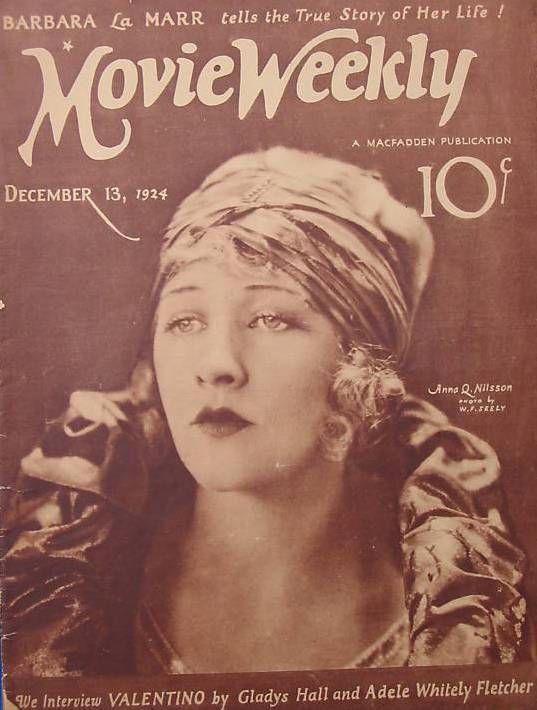 MOVIE WEEKLY magazine side cover 13 December 1924