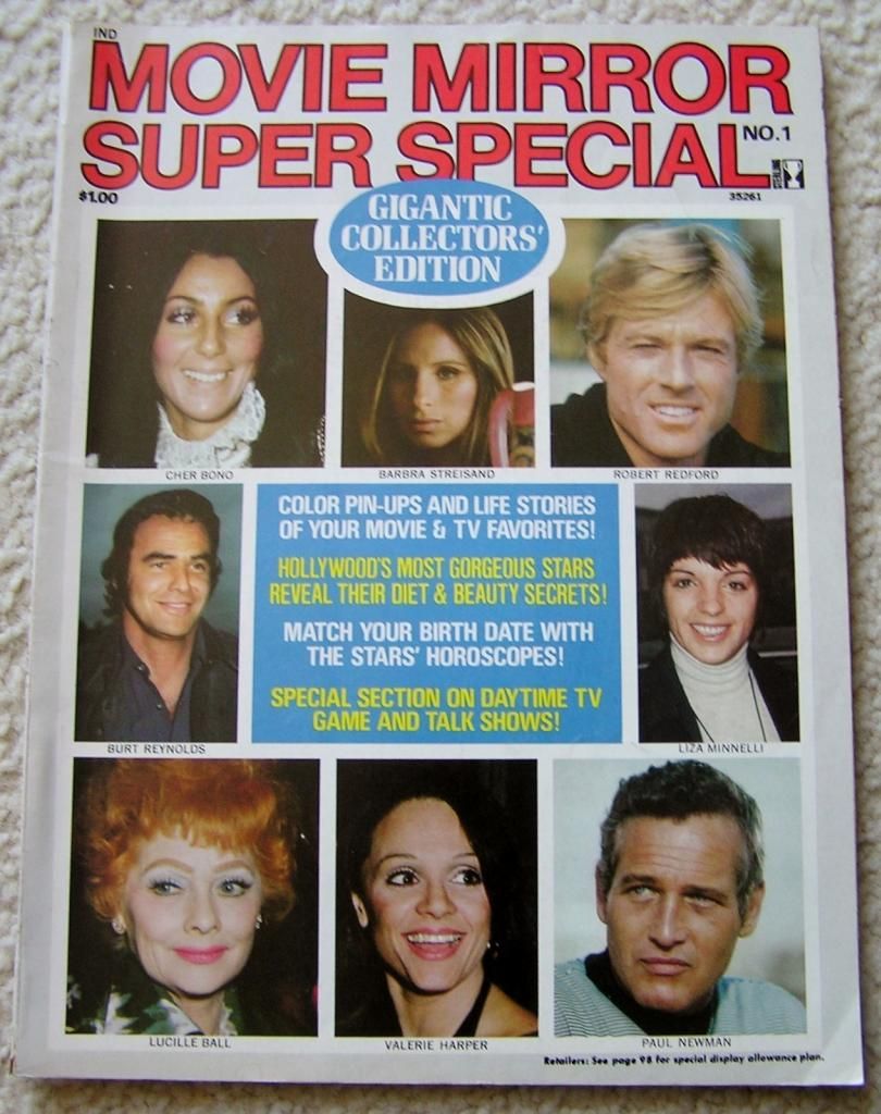 MOVIE MIRROR SUPER SPECIAL magazine side cover Issue 1  1975