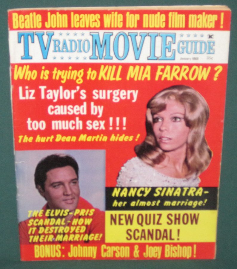 MOVIE-RADIO GUIDE magazine side cover January 1969