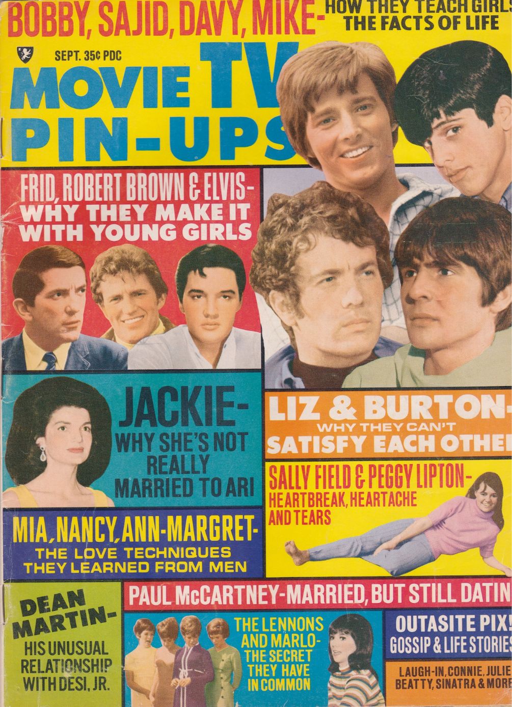 MOVIE TV PIN-UPS magazine side cover September 1969