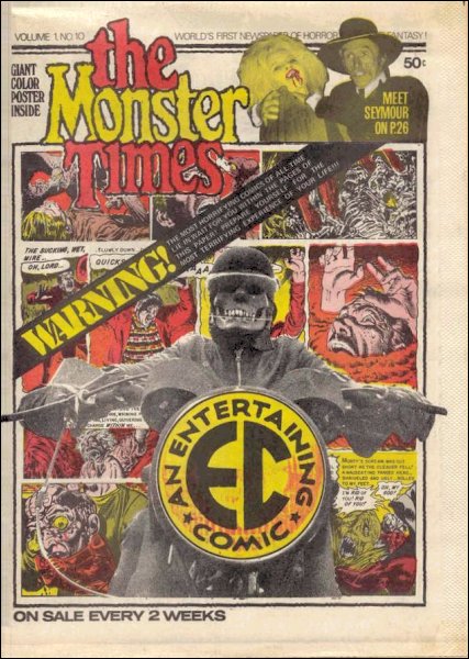 MONSTER TIMES magazine cover Issue 10  1972
