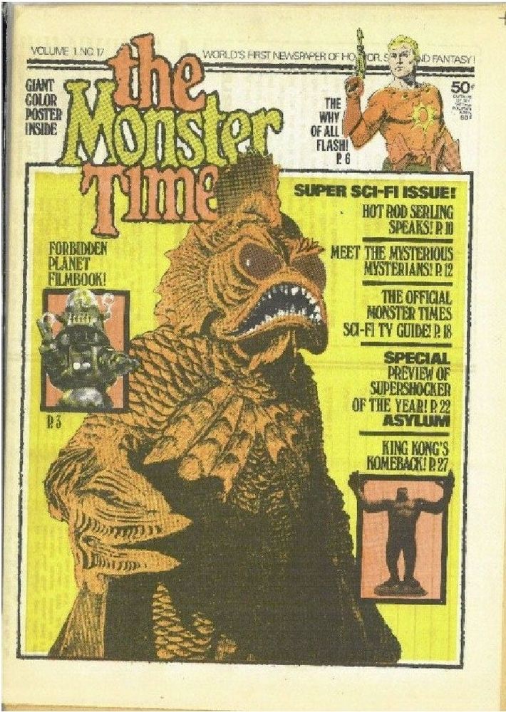 MONSTER TIMES magazine cover Issue 17  1972