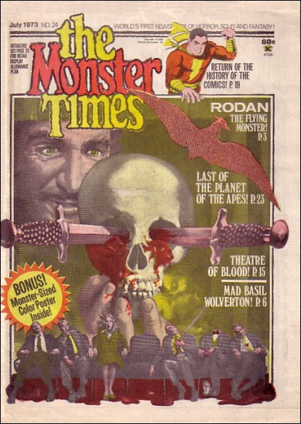 MONSTER TIMES magazine cover Issue 24  1973