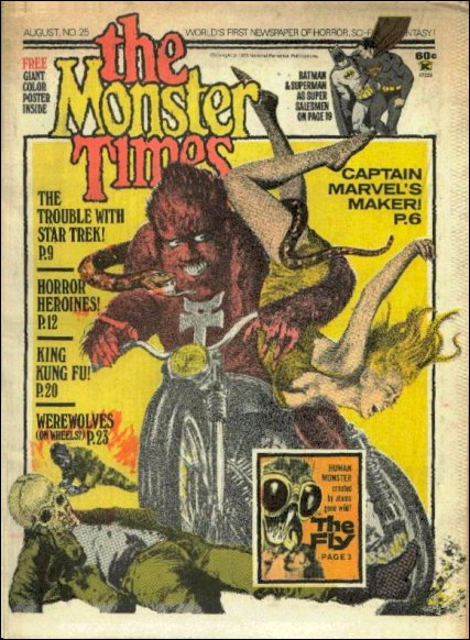 MONSTER TIMES magazine cover Issue 25  1973