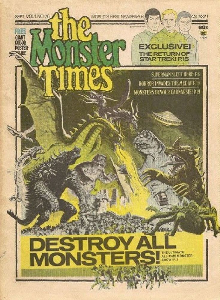 MONSTER TIMES magazine cover Issue 26  1973
