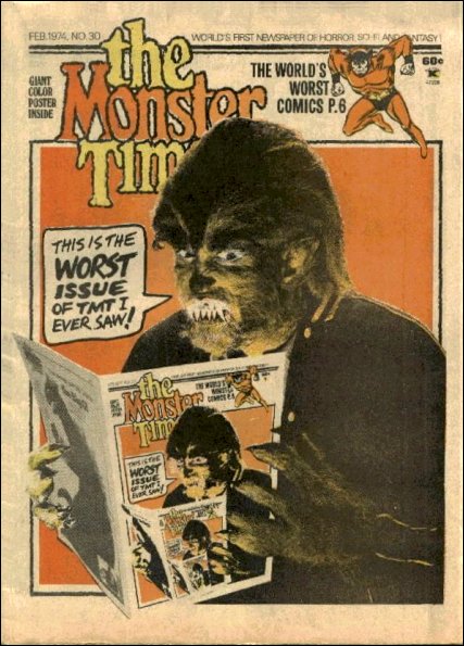 MONSTER TIMES magazine cover Issue 30  1974