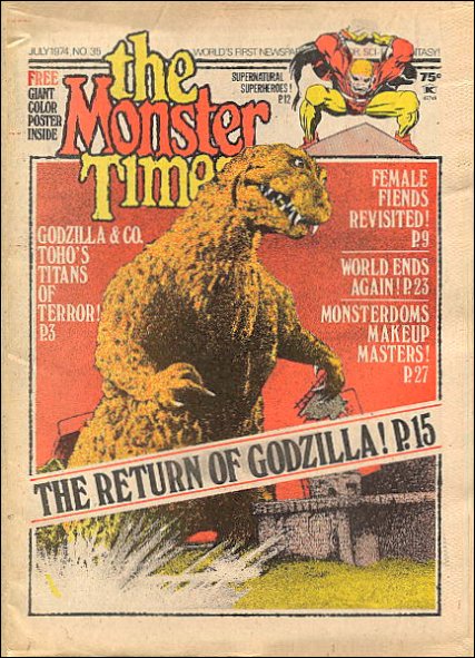 MONSTER TIMES magazine cover Issue 35  1974