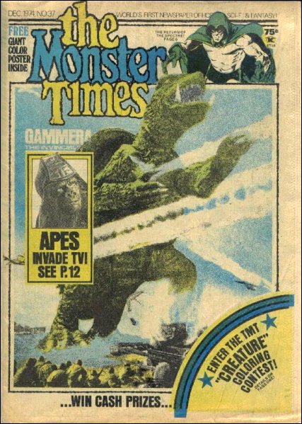 MONSTER TIMES magazine cover Issue 37  1974