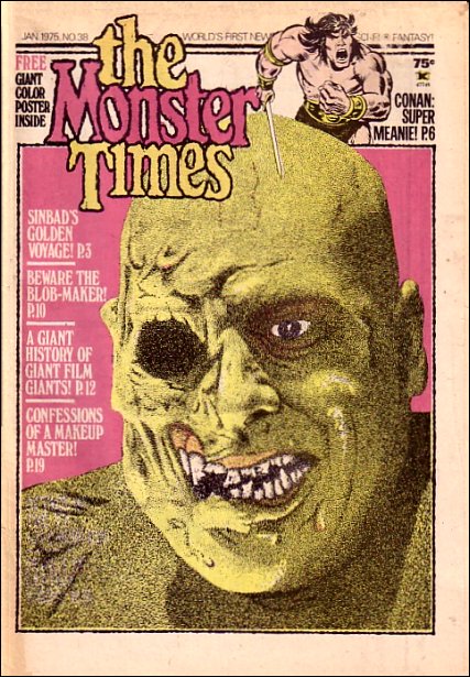 MONSTER TIMES magazine cover Issue 38  1975