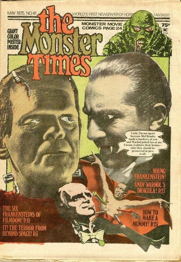 MONSTER TIMES magazine cover Issue 41  1975