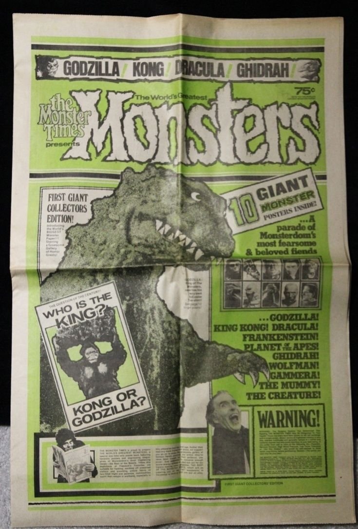 MONSTER TIMES magazine cover  Special #3  1975