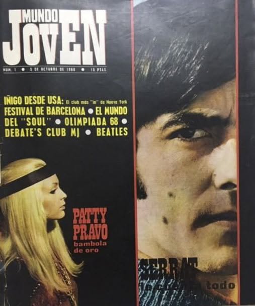 MUNDO JOVEN magazine side cover Issue 1   1968