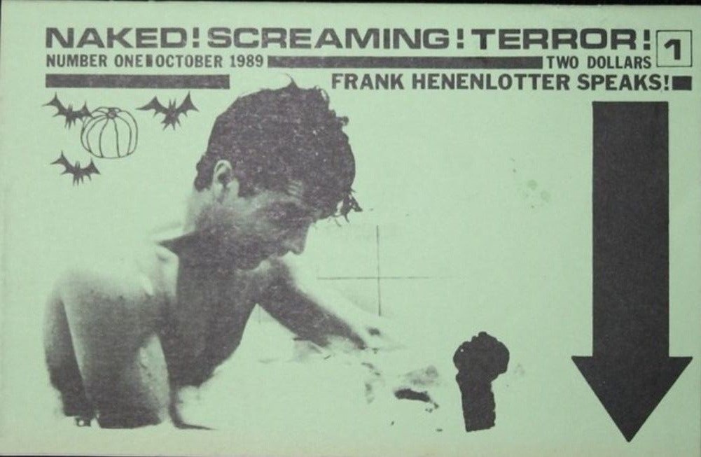 NAKED! SCREAMING! TERROR! magazine cover Issue 1  1983