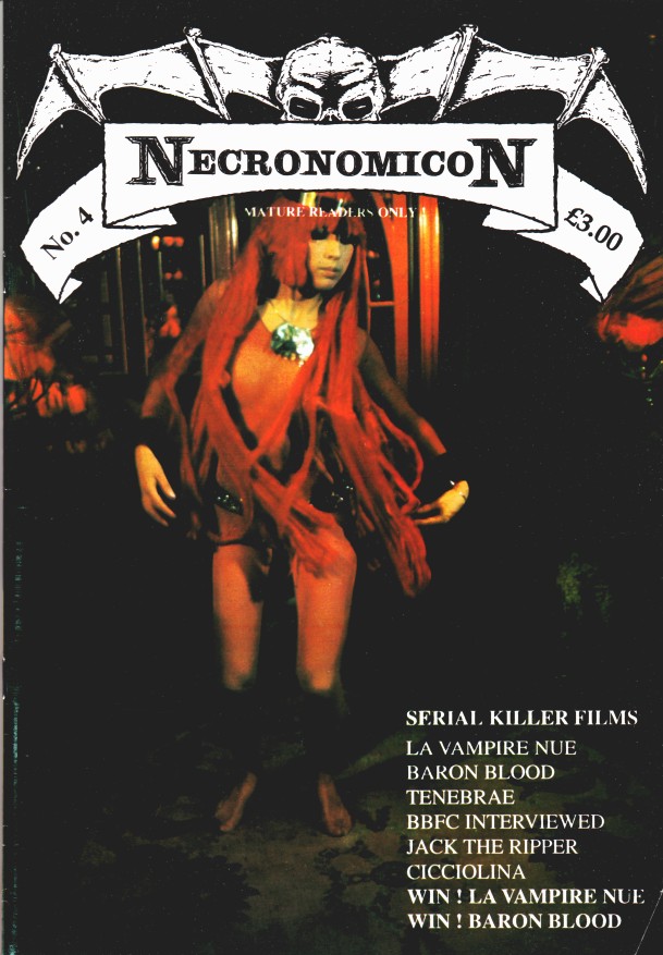 NECRONOMICON magazine side cover Issue 4  1994