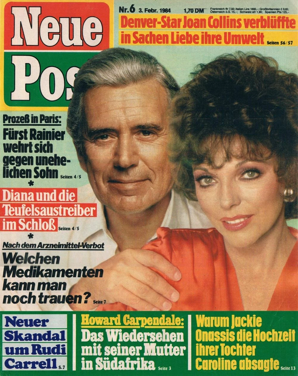 NEUE POST magazine side cover Issue 6 3 February 1984