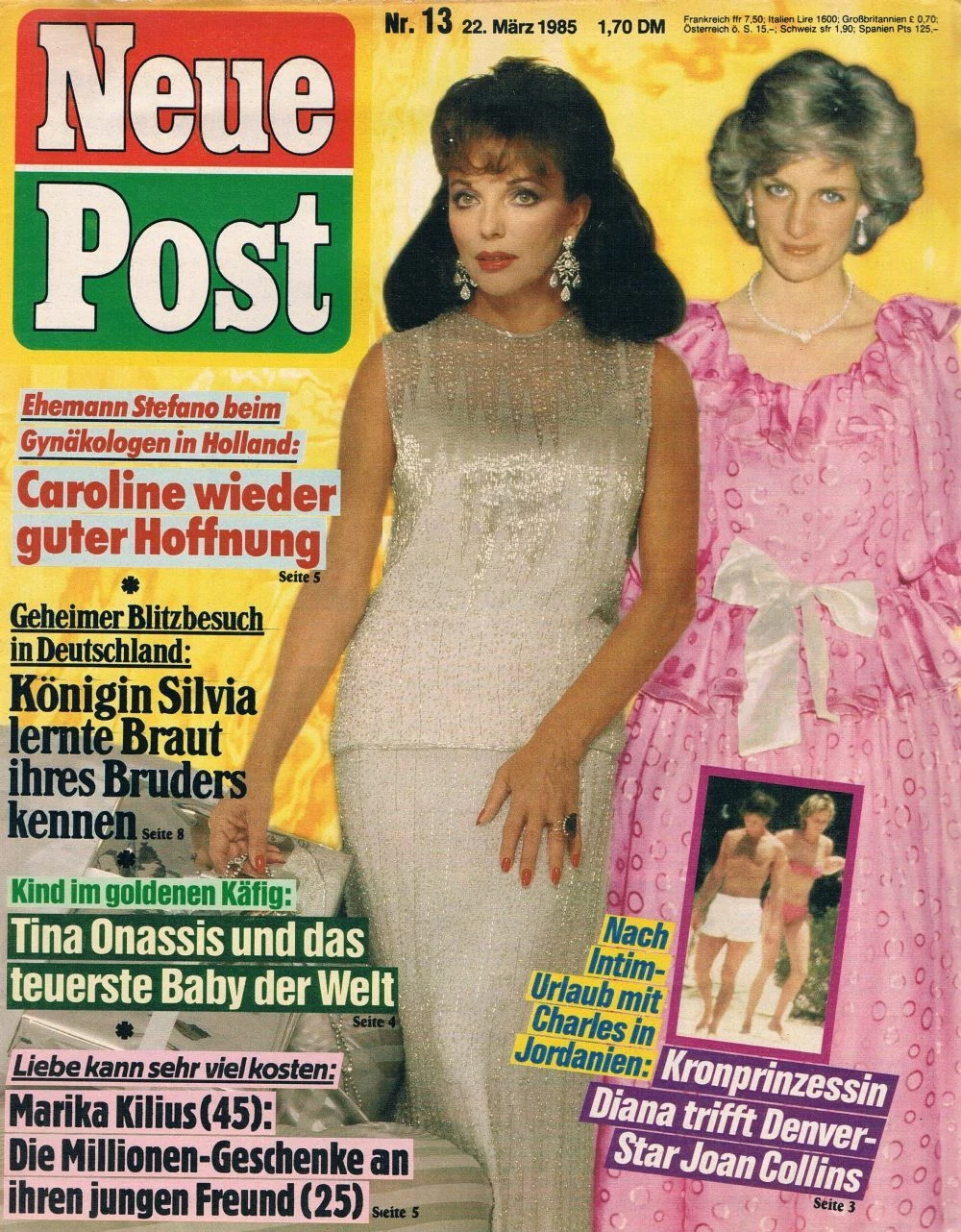 NEUE POST magazine side cover Issue 13 22 March 1985