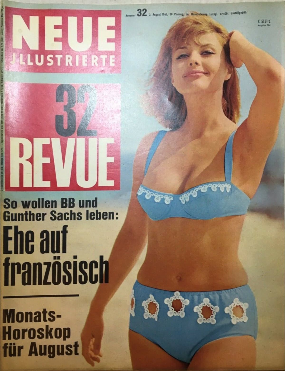 NEUE REVUE magazine side cover Issue 32 3 August 1966