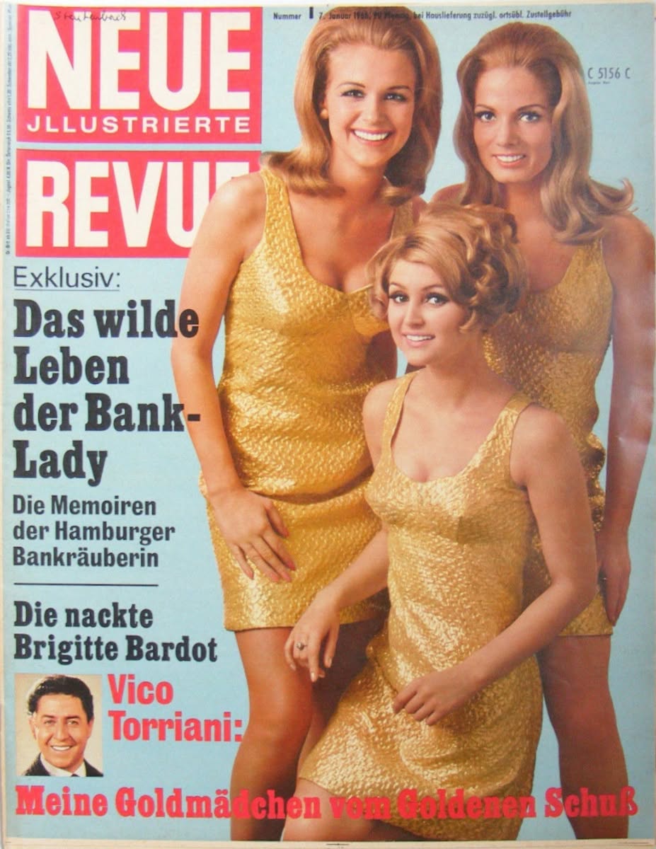 NEUE REVUE magazine side cover Issue 1 7 January 1968