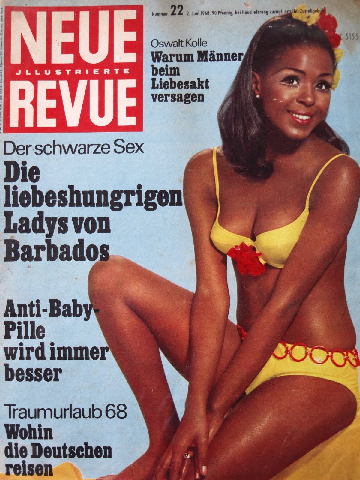 NEUE REVUE magazine side cover Issue 22 2 June 1968