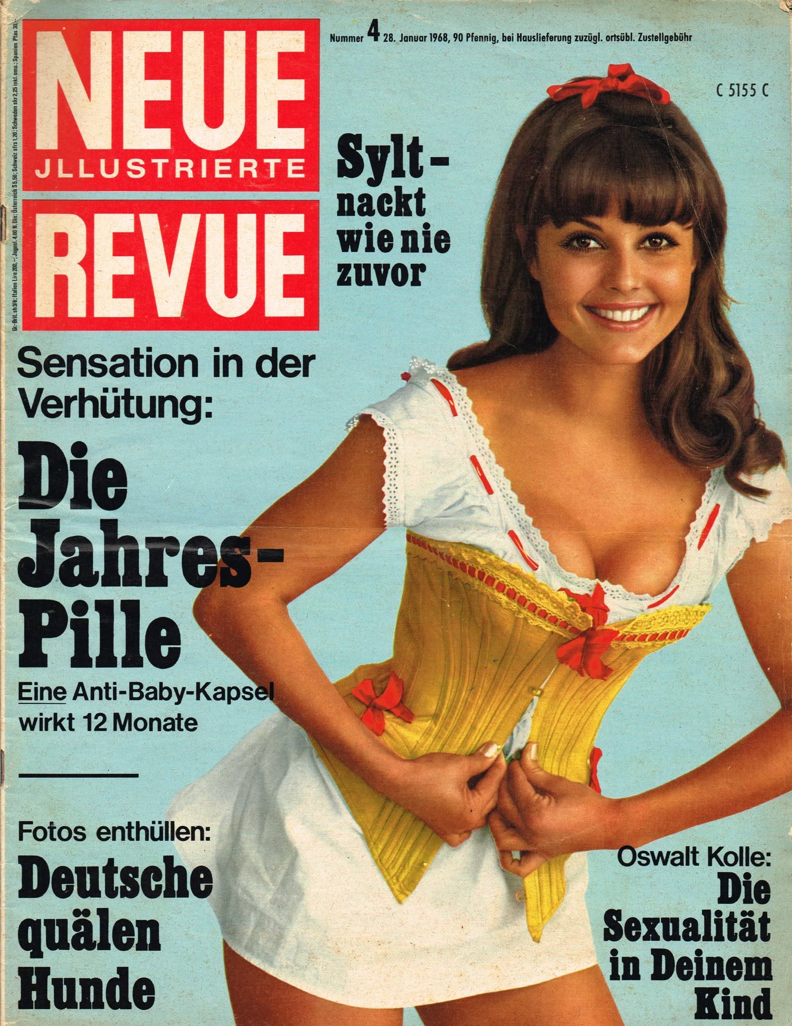 NEUE REVUE magazine side cover Issue 4 28 January 1968