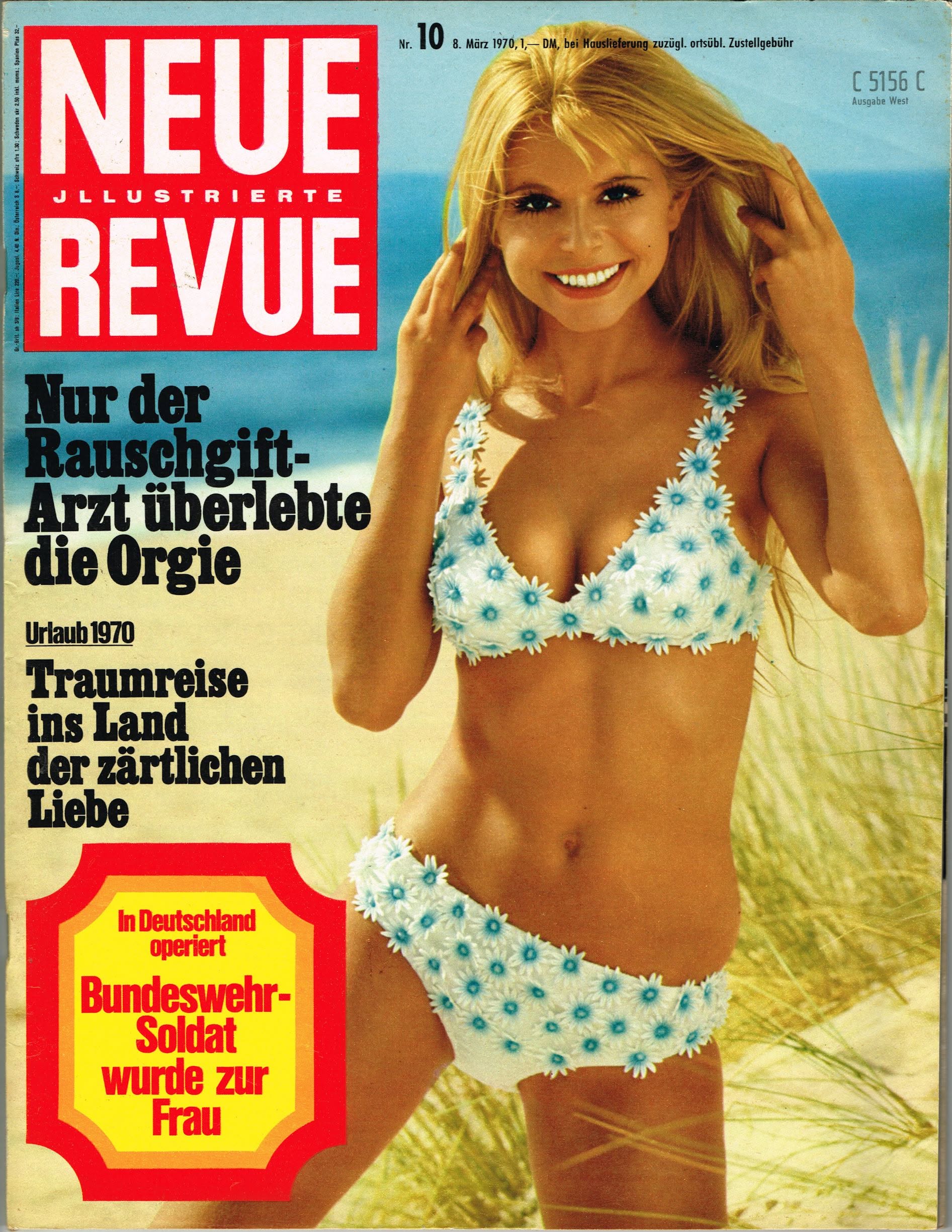 NEUE REVUE magazine side cover Issue 10   1970