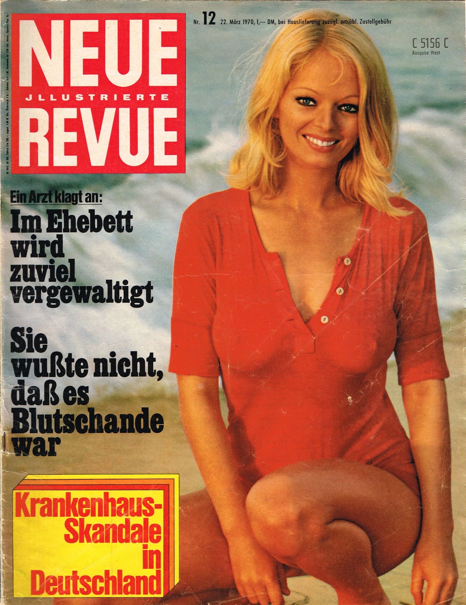 NEUE REVUE magazine side cover Issue 12   1970