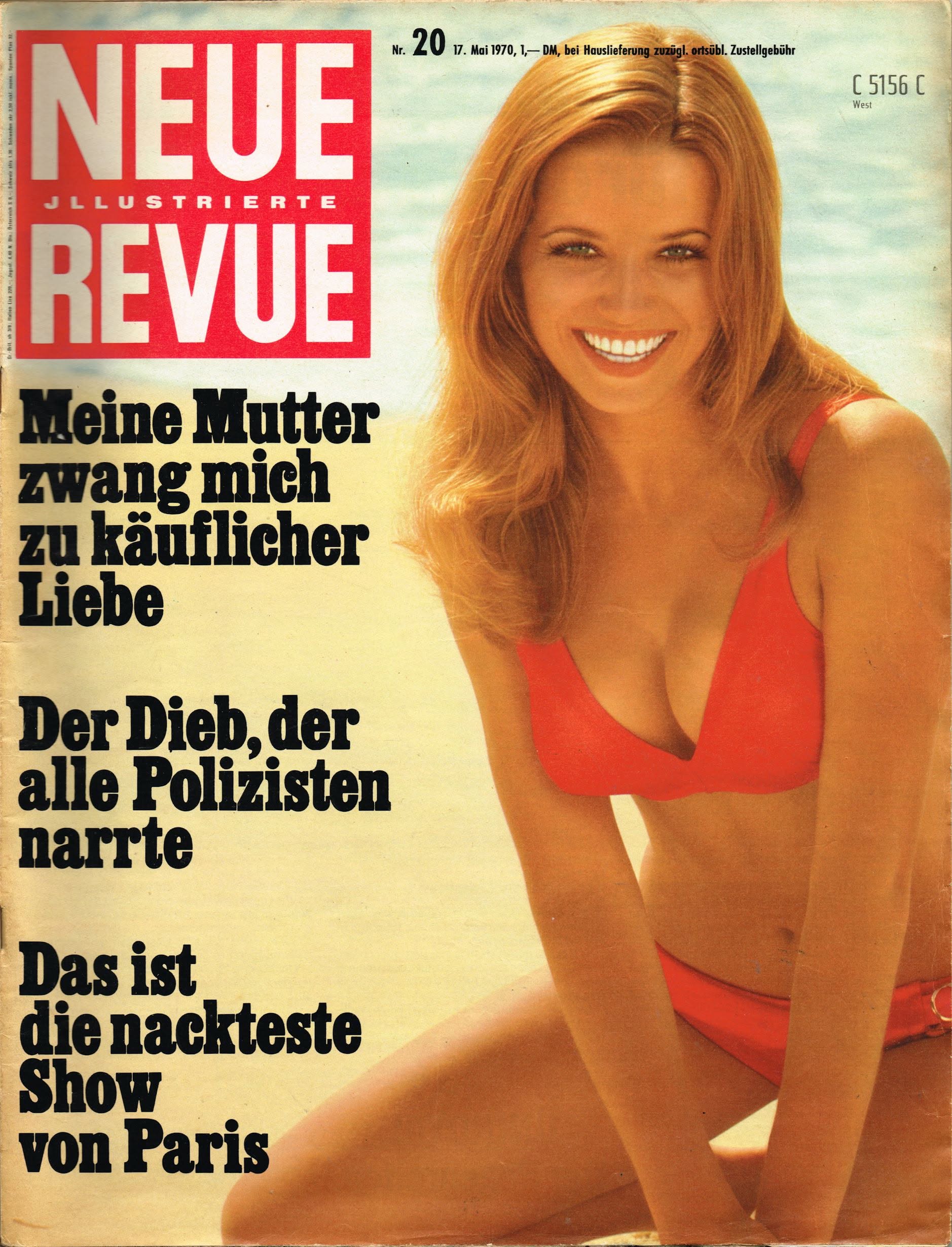 NEUE REVUE magazine side cover Issue 20   1970