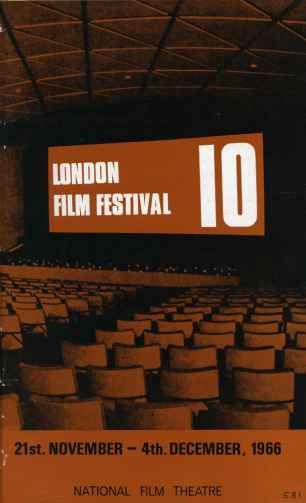NFT LONDON FILM FESTIVAL GUIDES magazine cover November 1966