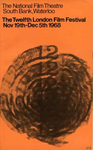 NFT LONDON FILM FESTIVAL GUIDES magazine cover November 1968