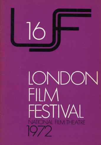 NFT LONDON FILM FESTIVAL GUIDES magazine cover November 1972