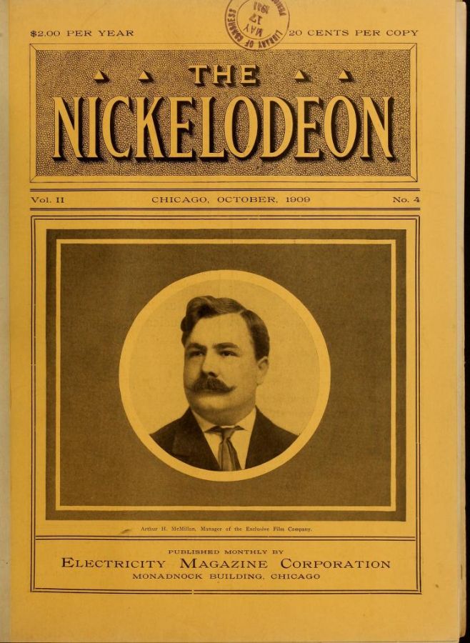 NICKELODEON magazine cover  Vol 2 # 4 October 1909