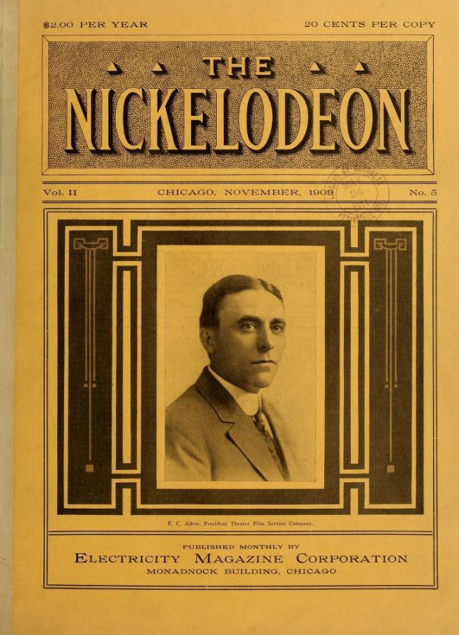 NICKELODEON magazine cover  Vol 2 # 5 November 1909