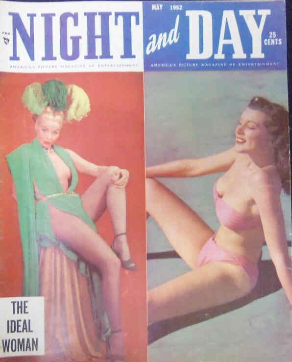 NIGHT AND DAY magazine side cover  May 1952